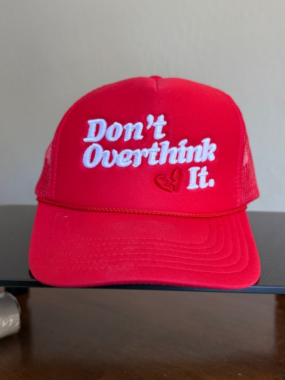 OTTO Red Trucker Hat with White Script